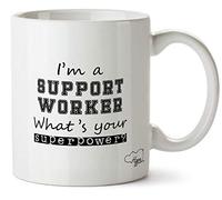 Hippowarehouse I'm a Support Worker What's Your Superpower? Printed Mug Cup Ceramic 10oz
