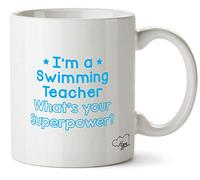 Hippowarehouse I'm a Swimming Teacher What's Your Superpower? Printed Mug Cup Ceramic 10oz