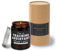 Hippowarehouse I'm A Teaching Assistant What's Your Superpower? Candle Aromatherapy 40hr Scented Gift Set Anxiety Relief Sleep Vegan 200g R