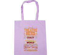 Hippowarehouse I'm a theatre nerd that means i live in a crazy fantasy world where i break out into show tunes thank you for understanding Tote Shopping Gym Beach Bag 42cm x38cm, 10 litres