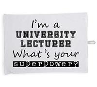 Hippowarehouse i'm a University Lecturer what's your superpower? Tea Towel Eco Printed Dish Cloth Kitchen accessory 50cmx70cm 100% Cotton