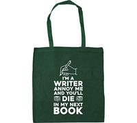 Hippowarehouse I'm a writer annoy me and you'll die in my next book Tote Shopping Gym Beach Bag 42cm x38cm, 10 litres