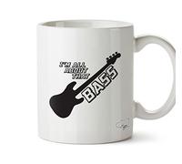 Hippowarehouse I'm All About That Bass (Guitar) Printed Mug Cup Ceramic 10oz