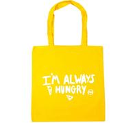 Hippowarehouse I'm Always Hungry Tote Shopping Gym Beach Bag 42cm x38cm, 10 litres