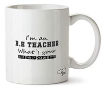Hippowarehouse I'm an R.E Teacher What's Your Superpower? Printed Mug Cup Ceramic 10oz