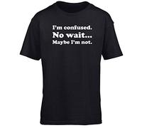 Hippowarehouse I'm Confused. No Wait.Maybe I'm Not. Kids Children's Short Sleeve t-Shirt Black