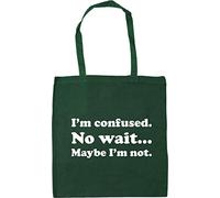 Hippowarehouse I'm Confused. No Wait.Maybe I'm Not. Tote Shopping Gym Beach Bag 42cm x38cm, 10 litres