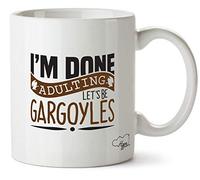 Hippowarehouse I'm Done Adulting Let's Be Gargoyles Printed Mug Cup Ceramic 10oz