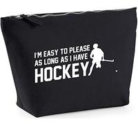 Hippowarehouse I'm easy to please as long as I have hockey printed make up cosmetic wash bag 18x19x9cm