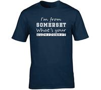 Hippowarehouse I'm from Somerset What's Your Superpower? Unisex Short Sleeve t-Shirt (Specific Size Guide in Description) Navy Blue