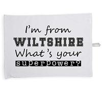 Hippowarehouse I'm from Wiltshire What's Your Superpower? Tea Towel Eco Printed Dish Cloth Kitchen accessory 50cmx70cm 100% Cotton