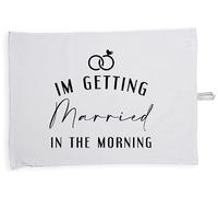 Hippowarehouse I'm getting married in the morning Tea Towel Eco Printed Dish Cloth Kitchen accessory 50cmx70cm 100% Cotton