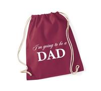 Hippowarehouse I'm going to be a Dad Drawstring Cotton School Gym Bag 37cm x 46cm, 12 litres