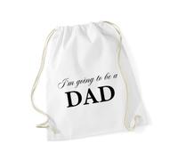 Hippowarehouse I'm going to be a Dad Drawstring Cotton School Gym Bag 37cm x 46cm, 12 litres