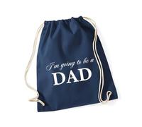 Hippowarehouse I'm going to be a Dad Drawstring Cotton School Gym Bag 37cm x 46cm, 12 litres