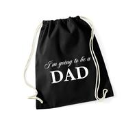 Hippowarehouse I'm going to be a Dad Drawstring Cotton School Gym Bag 37cm x 46cm, 12 litres