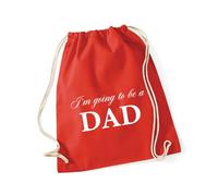 Hippowarehouse I'm going to be a Dad Drawstring Cotton School Gym Bag 37cm x 46cm, 12 litres