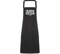 Hippowarehouse I'm Greek we don't do this keep calm thing Apron kitchen cooking painting DIY onesize adult