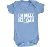 Hippowarehouse I'm Greek we don't do this keep calm thing baby vest bodysuit (short sleeve) boys girls