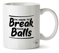 Hippowarehouse I'm here to Break Your Balls - Pool Snooker Printed Mug Cup Ceramic 10oz