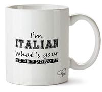 Hippowarehouse I'm Italian What's Your Superpower? Printed Mug Cup Ceramic 10oz