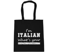 Hippowarehouse I'm Italian What's Your Superpower? Tote Shopping Gym Beach Bag 42cm x38cm, 10 litres