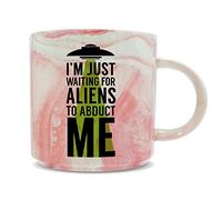Hippowarehouse I'm just Waiting for Aliens to Abduct me Printed Mug Various Colour Options Ceramic Cup Kitchenware 11oz