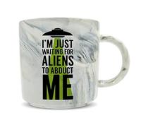 Hippowarehouse I'm just Waiting for Aliens to Abduct me Printed Mug Various Colour Options Ceramic Cup Kitchenware 11oz
