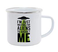 Hippowarehouse I'm just Waiting for Aliens to Abduct me Printed Mug Various Colour Options Ceramic Cup Kitchenware 11oz