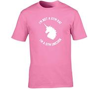 Hippowarehouse I'm not a Gym Rat I'm a Gym Unicorn Unisex Short Sleeve t-Shirt (Specific Size Guide in Description) Pink