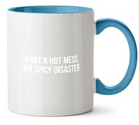 Hippowarehouse I'm not a hot Mess, I'm a Spicy Disaster Printed Mug Various Colour Options Ceramic Cup Kitchenware 11oz