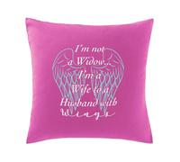 Hippowarehouse I'm not a widow... I'm a wife to a husband with wings Printed bedroom accessory cushion cover case 41x41cm