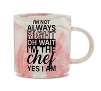 Hippowarehouse I'm not Always Right oh Wait I'm The Chef yes I am Printed Mug Various Colour Options Ceramic Cup Kitchenware 11oz