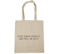 Hippowarehouse I'm not always sarcastic, i am sometimes asleep Tote Shopping Gym Beach Bag 42cm x38cm, 10 litres