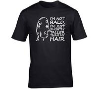 Hippowarehouse I'm not Bald I'm just Slightly Taller Than My Hair Unisex Short Sleeve t-Shirt (Specific Size Guide in Description)