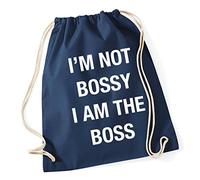 Hippowarehouse I'm not bossy i am the boss Drawstring Cotton School Gum Kid Bag Sack 37cm x 46cm, 12 litres