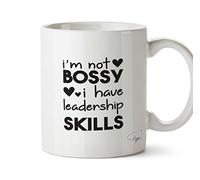 Hippowarehouse I'm not Bossy I Have Leadership Skills Printed Mug Cup Ceramic 10oz