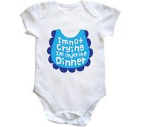 Hippowarehouse I'm not Crying I'm Ordering Dinner (Blue) Baby Vest Bodysuit (Short Sleeve) Boys Girls