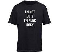 Hippowarehouse I'm not Cute I'm Punk Rock Kids Children's Short Sleeve t-Shirt Black
