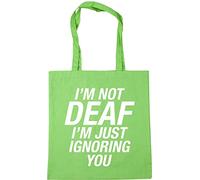 Hippowarehouse I'm not deaf I'm just ignoring you Tote Shopping Gym Beach Bag 42cm x38cm, 10 litres