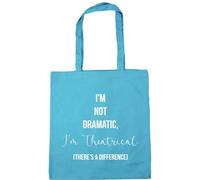 Hippowarehouse I'm not Dramatic, im theatrical. there's a difference Tote Shopping Gym Beach Bag 42cm x38cm, 10 litres