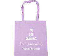 Hippowarehouse I'm not Dramatic, im theatrical. there's a difference Tote Shopping Gym Beach Bag 42cm x38cm, 10 litres