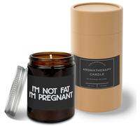 Hippowarehouse I'm Not Fat I'm Pregnant Candle Aromatherapy 40hr Scented Gift Set Anxiety Relief Sleep Vegan 200g LG