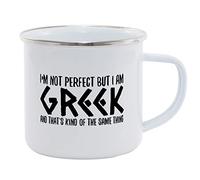 Hippowarehouse I'm not Perfect but I am Greek and That's The Same Thing Printed Mug Various Colour Options Ceramic Cup Kitchenware 11oz