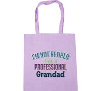 Hippowarehouse I'm not Retired I'm a Professional Grandad Tote Shopping Gym Beach Bag 42cm x38cm, 10 litres