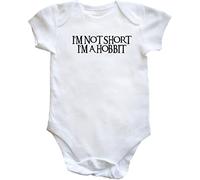 Hippowarehouse I'm Not Short I'm A Hobbit baby vest bodysuit (short sleeve) boys girls