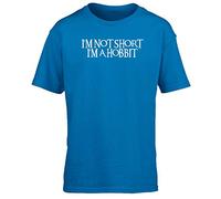 Hippowarehouse I'm NOT Short I'm A Hobbit Kids Children's Short Sleeve t-Shirt Sapphire Blue