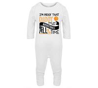 Hippowarehouse I'm Proof That Daddy Does Not Play Basketball All of The Time Baby Romper All in one Piece Unisex White