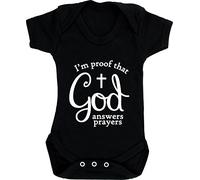 Hippowarehouse I'm Proof That God Answers Prayers baby vest bodysuit (short sleeve) boys girls