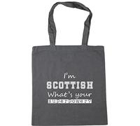 Hippowarehouse I'm Scottish What's Your Superpower? Tote Shopping Gym Beach Bag 42cm x38cm, 10 litres